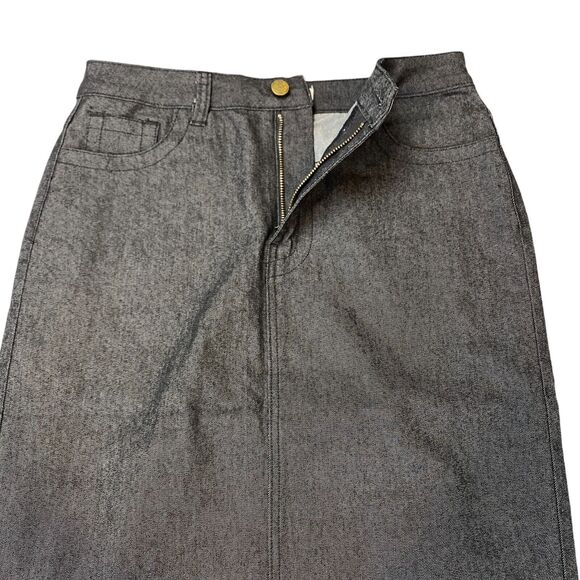 The Main Street Exchange Skirt Womens 6 Black Denim Stretch Regular Fit - Picture 13 of 14